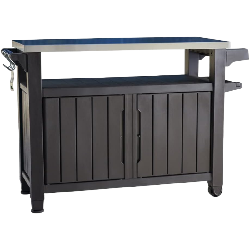 2026 2025 Keter Unity XL – Desserte Barbecue 316L, Rangement 207L + Plan de Travail Inox, Édition Limitée
