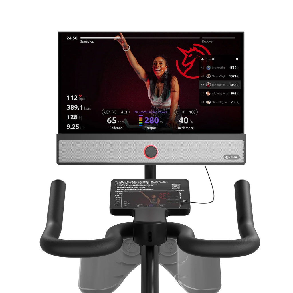 2026 2025 Vélo d’Intérieur Yesoul G1M Max avec Résistance Magnétique, Écran LCD et Siège Réglable - Vélo d’Exercice Silencieux à 16 Niveaux pour Salle de Sport à Domicile, Entraînement Cardio avec Connectivité APP