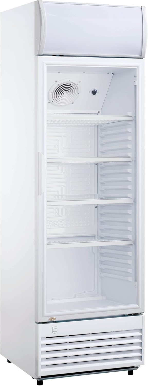 2026 METRO Professional Réfrigérateur à Boissons GSC2360B, Acier/Verre, 62 x 63.6 x 175.3 cm, 347 L, avec Serrure, Noir