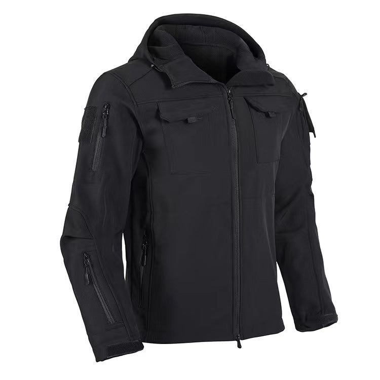 Veste softshell doublé polaire imperméable coupe-vent extérieur pour homme