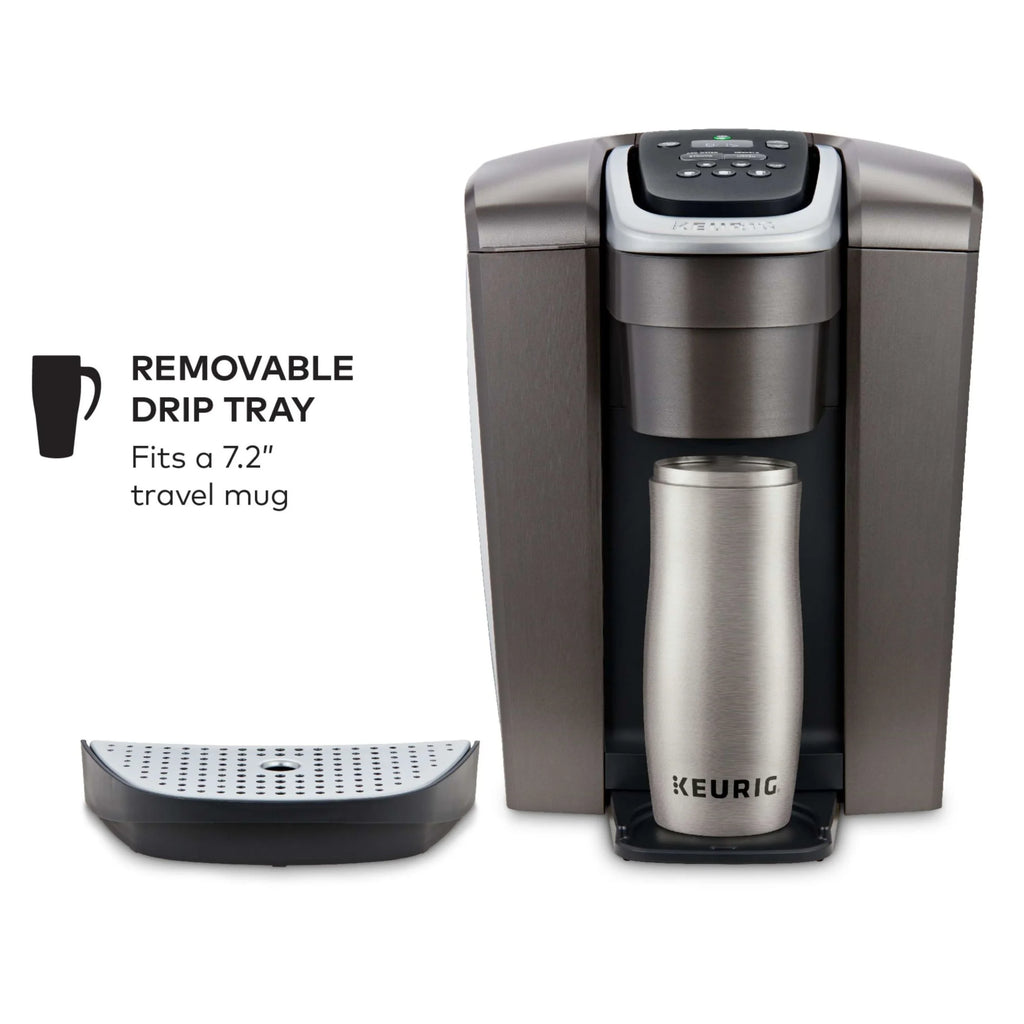2026 2025 Keurig K-Elite – Machine à Café à Dosettes K-Cup à Portion Unique, Finition Brossée Slate, Programmable pour Café Chaud et Glacé