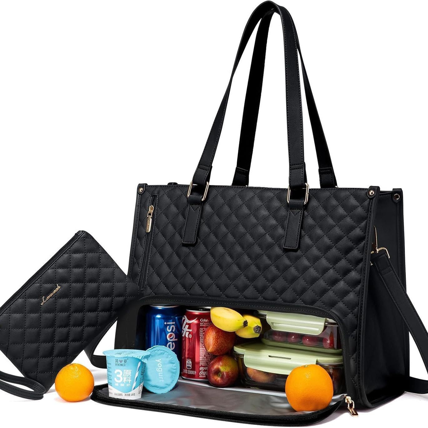 Women's Thermal Insulated Lunch Bag Stylish Spacious Everyday Carry Use - LAKD London