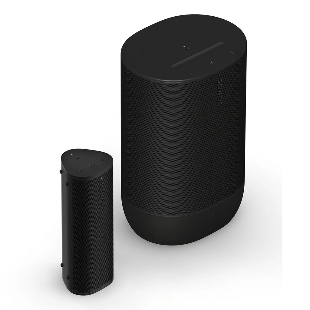 2026 2025 Pack Portable Sonos – Move 2 et Roam 2 (Noir) : Enceintes Portables Wi-Fi et Bluetooth, Étanches, Autonomie Longue Durée, Son Stéréo Puissant