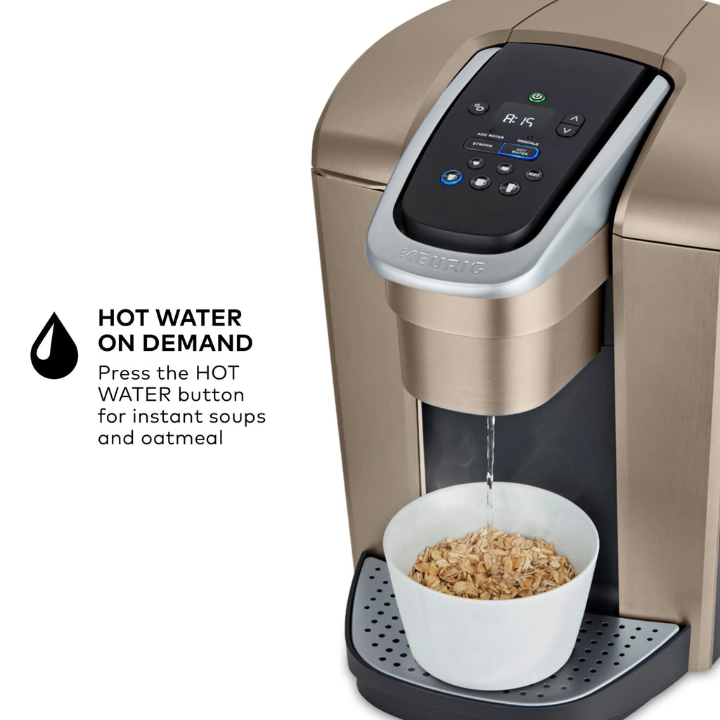 2026 2025 Keurig K-Elite – Machine à Café à Dosettes K-Cup à Portion Unique, Finition Brossée Slate, Programmable pour Café Chaud et Glacé