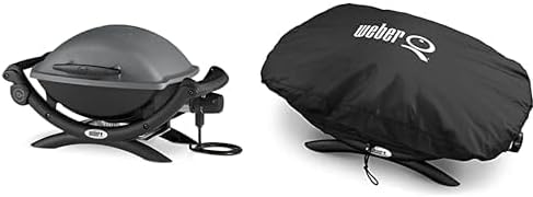 2026 2025 Weber Q1400 – Barbecue Électrique Portable, Surface 43x32 cm, Grille Fonte Émaillée, Édition Limitée