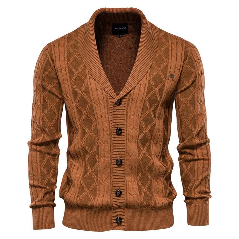 Gilet en coton col V classique confort pour homme