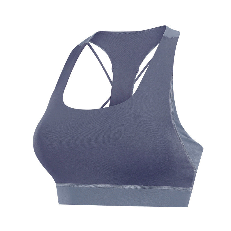Women's Premium Contrast Panel Fitness Athletic Sports Bra Supportive - LAKD London