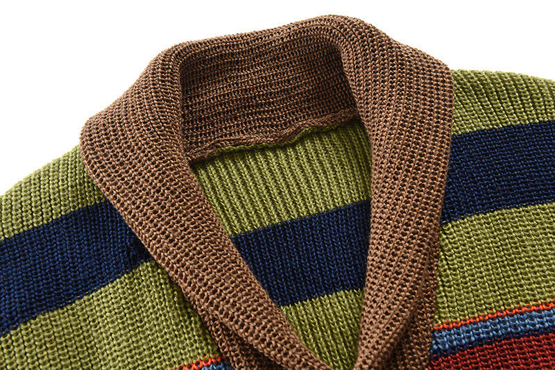 Gilet rayé en coton facile à porter confort moderne pour homme