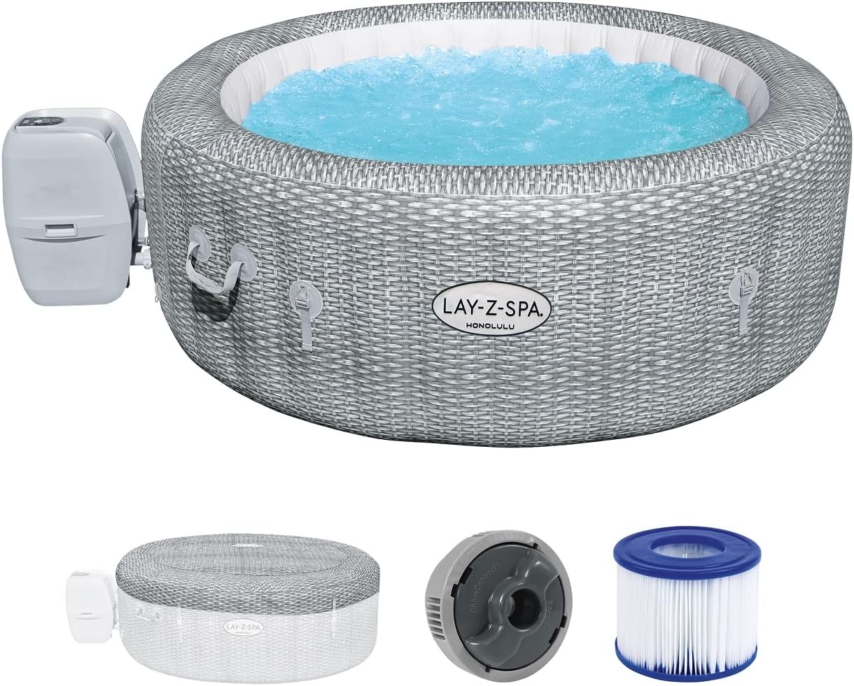 2026 Spa gonflable rond BESTWAY Lay-Z-Spa® Miami Airjet™ 2 - 4 personnes