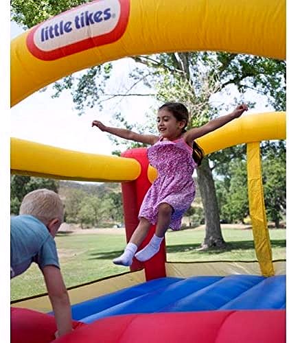 2026 Little Tikes Jump ’n Slide Hüpfburg – Aufblasbare Hüpfburg mit Rutsche inkl. Hochleistungsgebläse mit GFCI & Bodenankern
