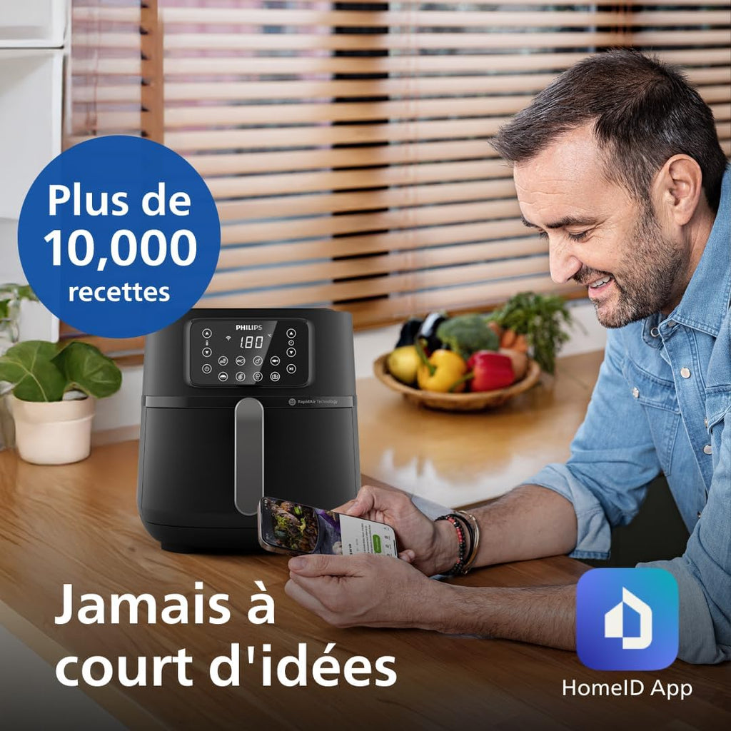 2026 2025 Friteuse à air Philips série 3000 7,2 L, fenêtre de cuisson, friteuse 16 en 1