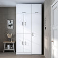 2026 ROOMART Dora Armoire de machine à laver, pour sèche-linge et machine à laver, en 4 couleurs, avec portes et planche coulissante (chêne anthracite)