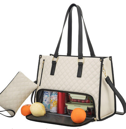 Women's Thermal Insulated Lunch Bag Stylish Spacious Everyday Carry Use - LAKD London