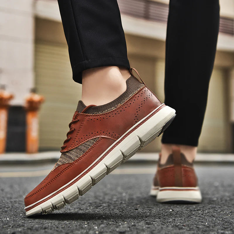 2026 Men's British Leather Shoes Casual Fashion Comfortable Business Style