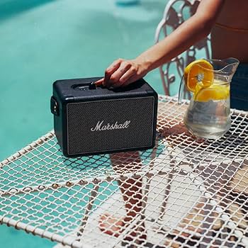 2026 2025 Enceinte portable Bluetooth Marshall Kilburn II – Noir, Son puissant, 36W, Autonomie 20+ heures, Résistante à l’eau IPX2