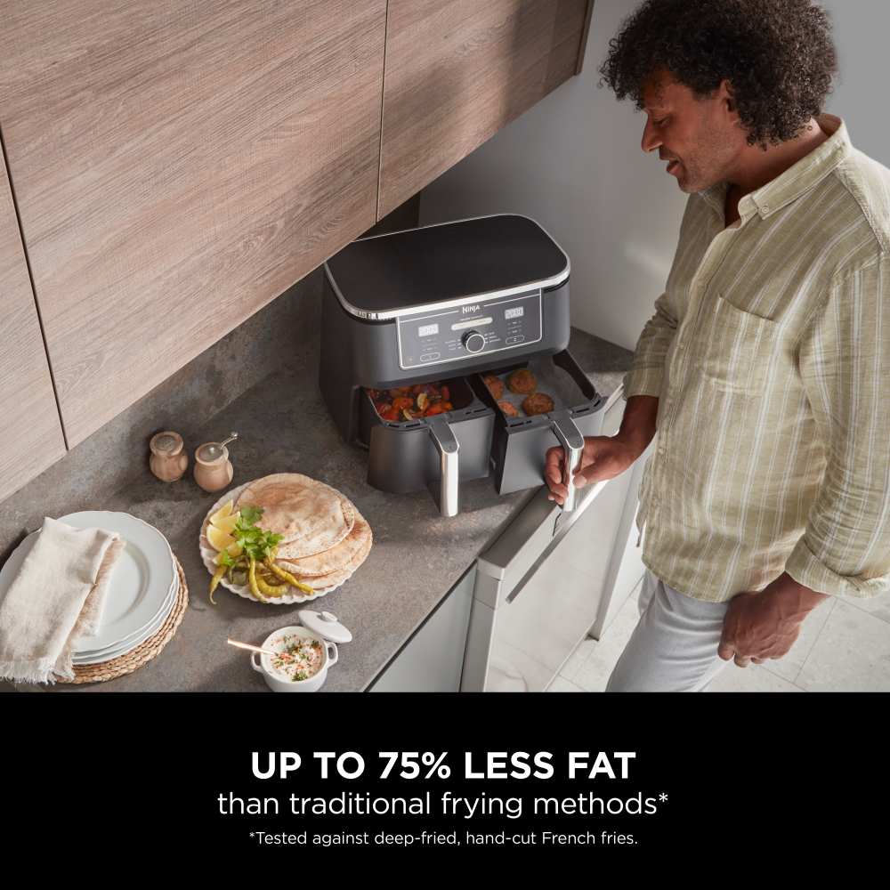 2026 2025 Friteuse à air double zone 9,5 L Ninja Foodi Max grande capacité avec deux tiroirs indépendants