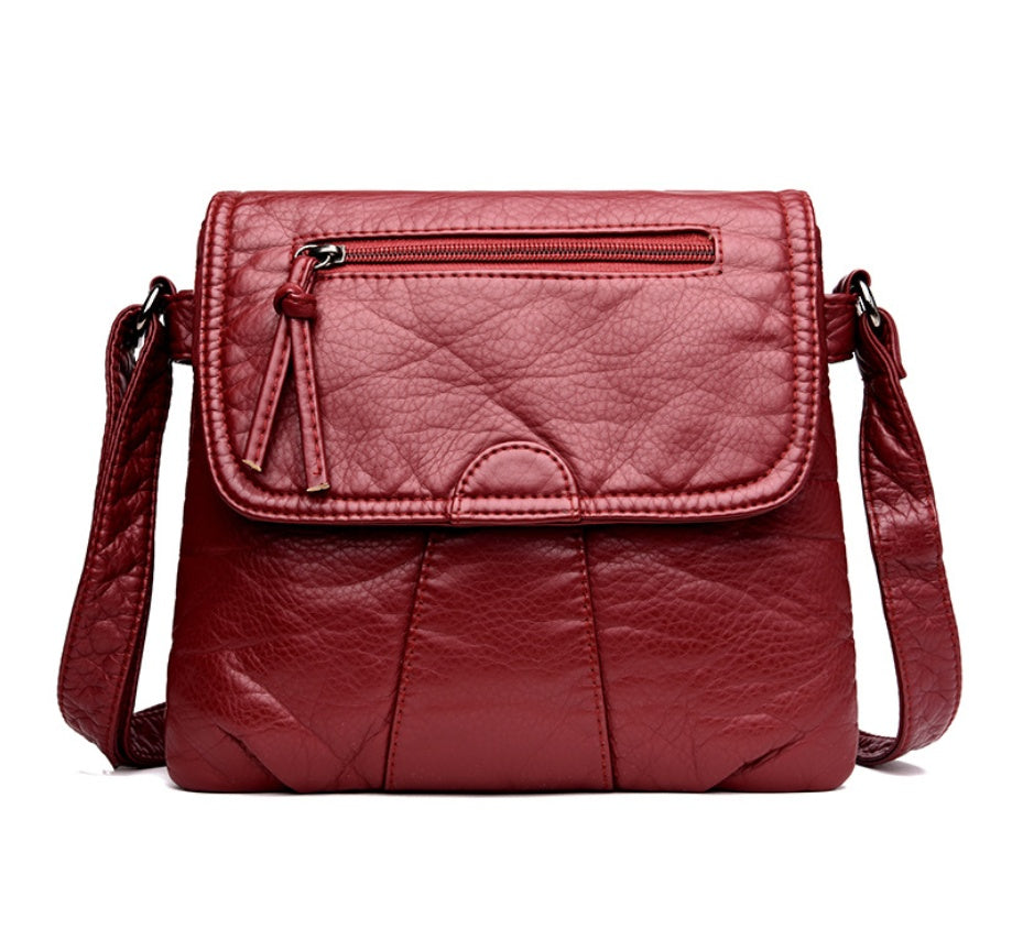 Women's Luxury Designer Leather Crossbody Messenger Shoulder Bag - LAKD London