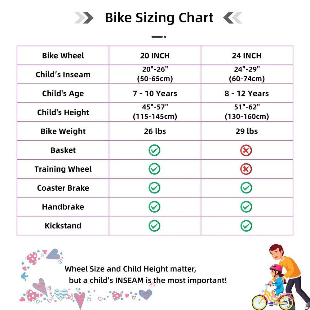 2026 JOYSTAR Angel 20 & 24 Zoll Mädchenfahrrad für 7-12 Jahre
