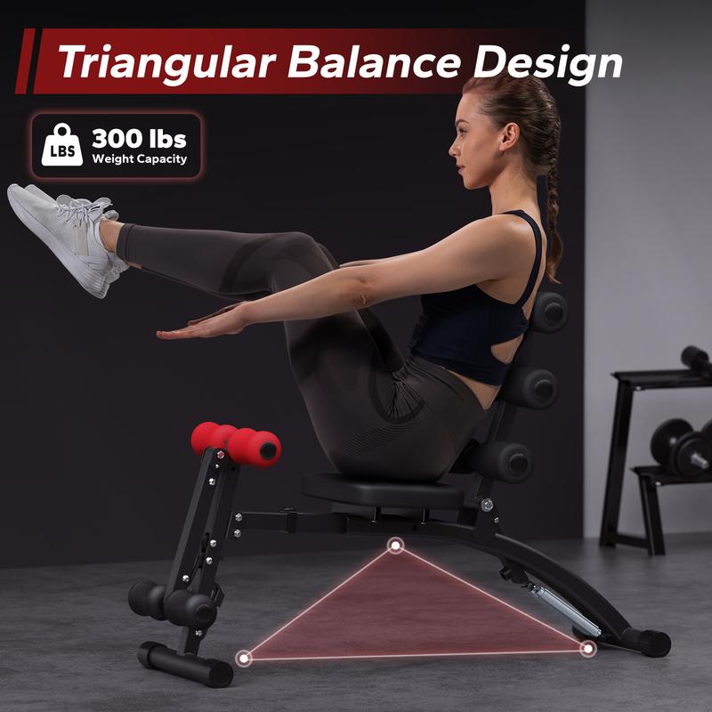 2026 MERACH Multi-Functional Adjustable Ab Machine Workout Bench Sit Up Machine Push Up Exercise Chair for Home Gym