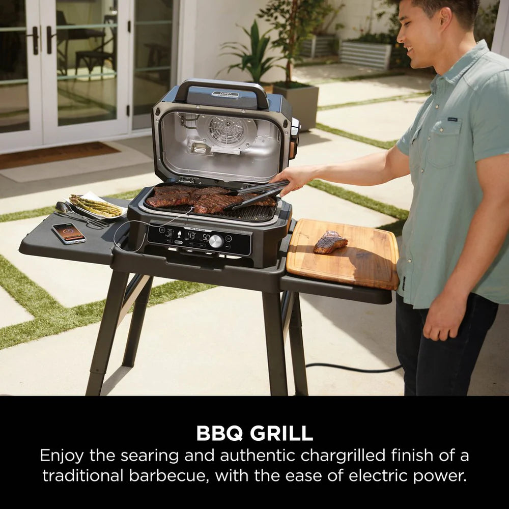 2026 2025 Ninja Woodfire Pro Connect XL Barbecue et Fumoir Électrique avec Support et Housse