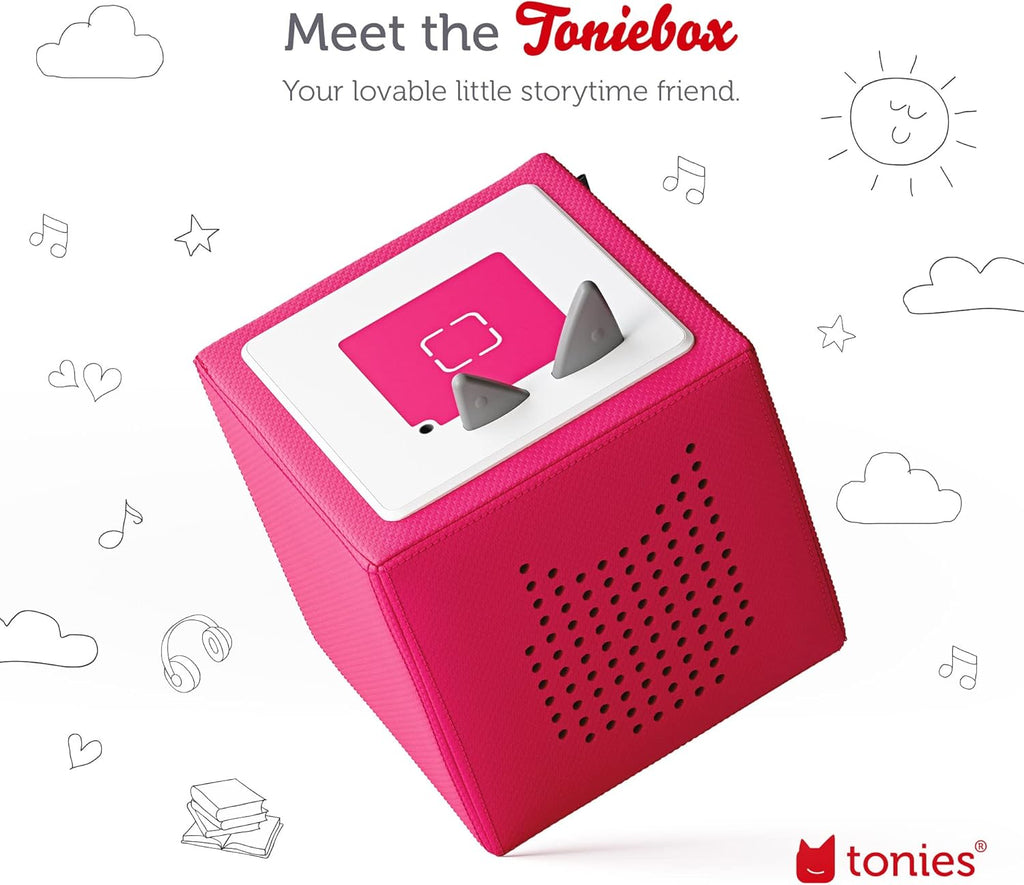 2026 2025 Toniebox Starter Set Audio avec Cendrillon, Belle, Vaiana, Raiponce et Playtime Puppy - Écoutez, Apprenez et Jouez avec une Petite Boîte Câline - Rose