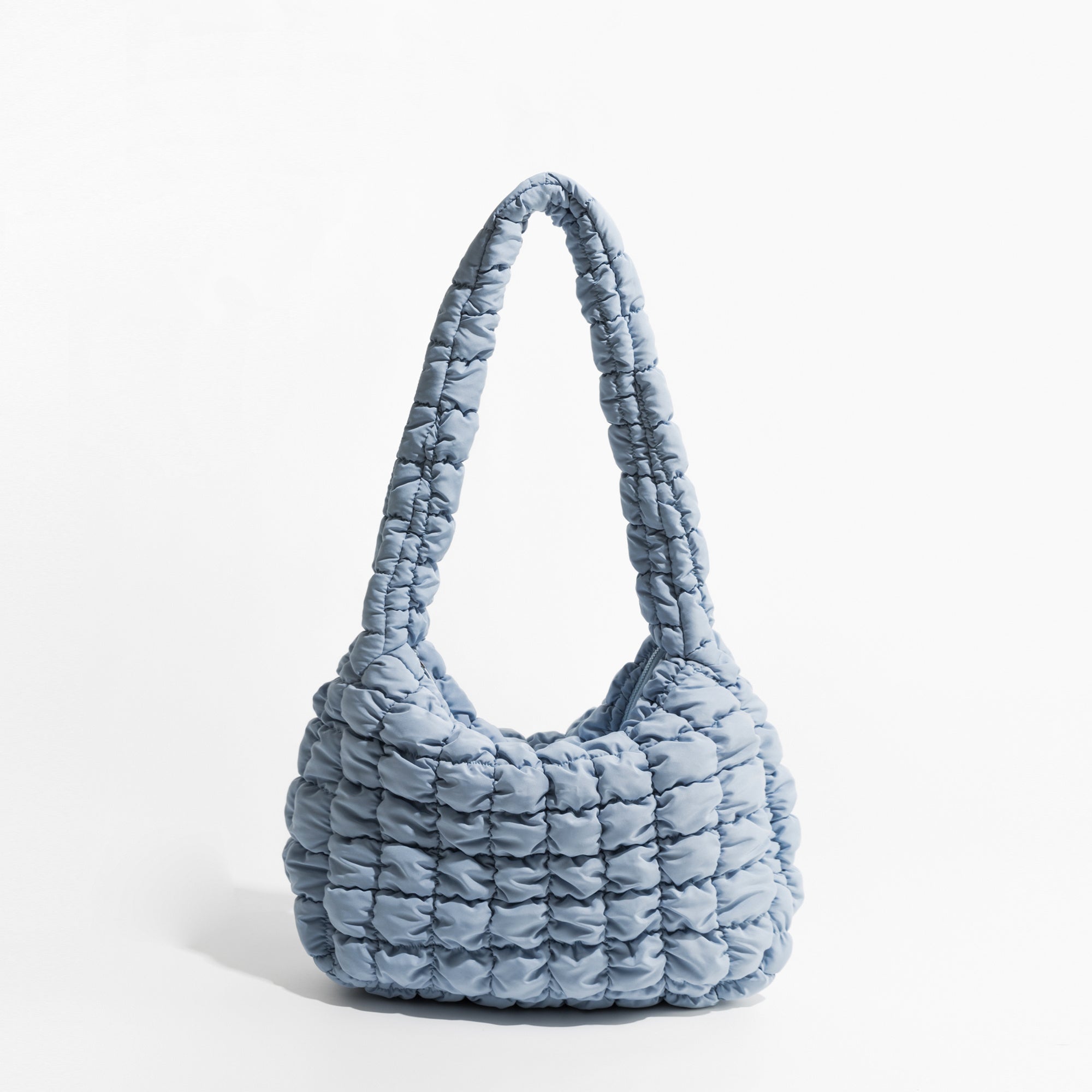 Women's Quilted Padded Feather Down Shoulder Hobo Bag - LAKD London
