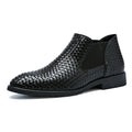 Men's Luxury Plaid Sequin Chelsea Low Top Winter Boots - LAKD London