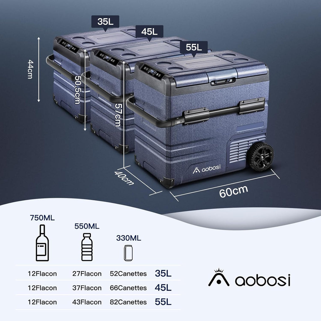 2026 115L Glaciere Electrique Double Zone,Glaciere a Compression WiFi APP,12 V/24 V et 100-240 V Frigo Camping,-20 ℃ à 20 ℃,pour Voiture,Camion,Bateau,Camping,Car,Caravanes,Voyageant,Maison