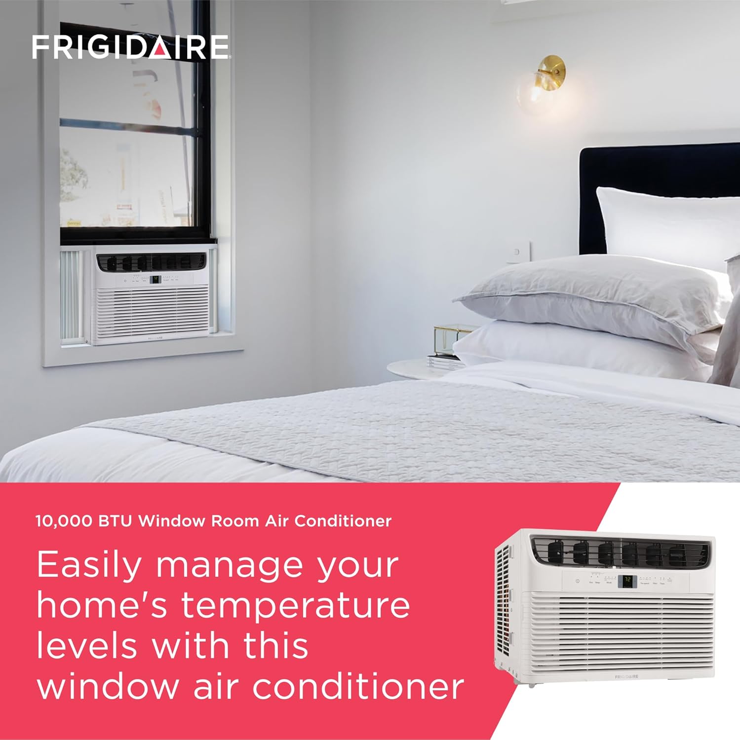 2026 2025 Climatiseur de Fenêtre Frigidaire 5 000 BTU – Refroidissement Efficace jusqu’à 23 m², Fonctionnement Silencieux, Commande Facile