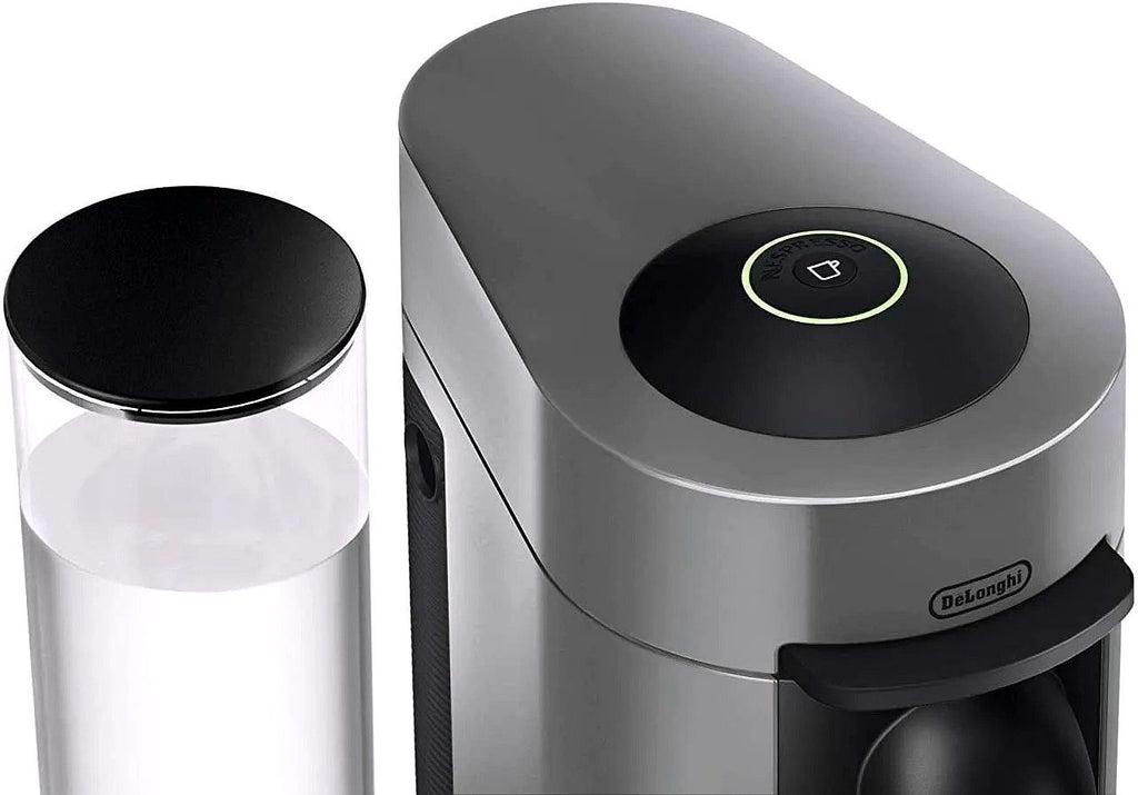 2026 Machine à café et espresso Nespresso Vertuo Plus par De'Longhi, grise, avec mousseur à lait Aeroccino