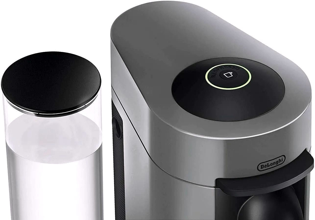 2026 Machine à café et espresso Nespresso Vertuo Plus par De'Longhi, grise, avec mousseur à lait Aeroccino