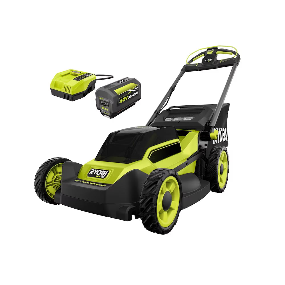 2026 Tondeuse sans fil autopropulsée de 40 V avec moteur sans balais, 20 pouces, kit avec (1) batterie lithium-ion 6,0 Ah