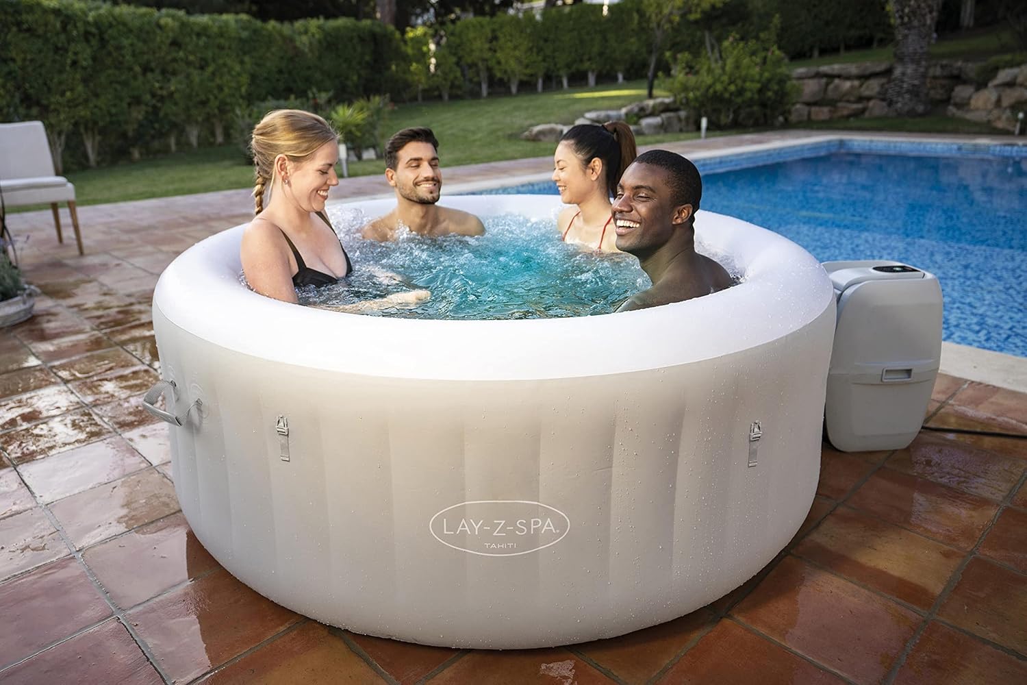 2026 Spa gonflable rond BESTWAY Lay-Z-Spa® Miami Airjet™ 2 - 4 personnes