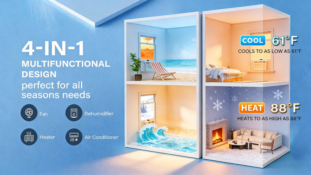 2026 8,000 BTU 115V Window Air Conditioner with Heat & Wifi/APP & Install Kit