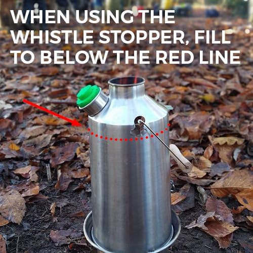 2026 Kelly Kettle Ultimate Base Camp Kit – 54 oz großer Campingkessel aus Edelstahl, leichter Campingkessel mit Pfeife, Kelly Kettle-Kocher zum Angeln, Jagen, Wandern