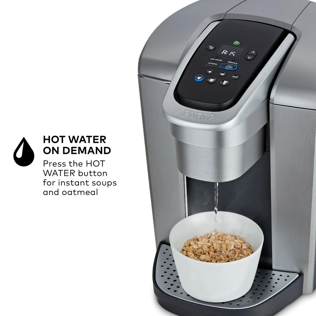 2026 2025 Keurig K-Elite – Machine à Café à Dosettes K-Cup à Portion Unique, Finition Brossée Slate, Programmable pour Café Chaud et Glacé