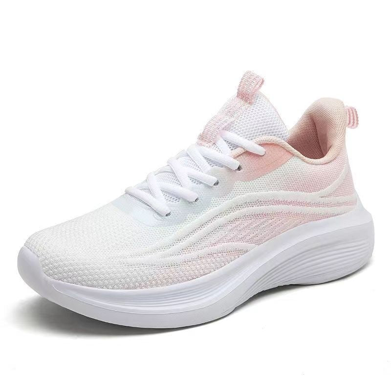 Chaussures de running léger en maille respirant anti skid amorti semelle souple pour femme