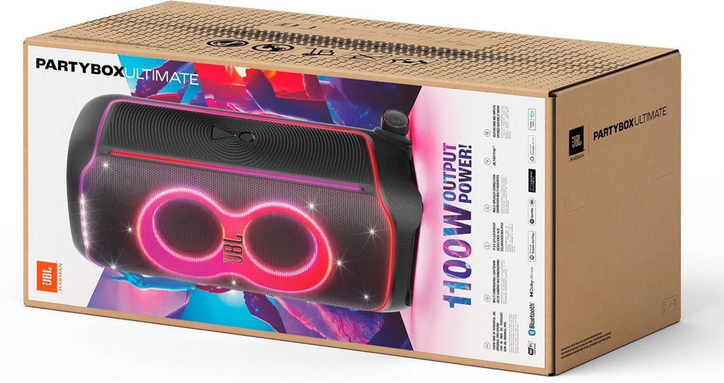 2026 PartyBox Club 120,Enceinte portable de soirée,poignée pliable ergonomique,jeu de lumières,12 heures d'autonomie,résistante aux éclaboussures IPX4,noir,Prise européenne (Type C) -