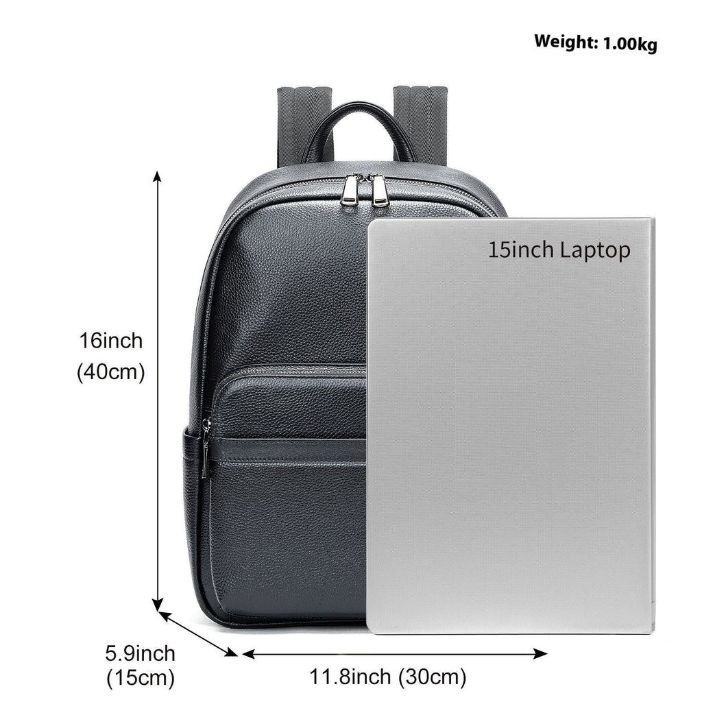 Men's Leather Business Laptop Backpack Large Capacity Professional Travel - LAKD London