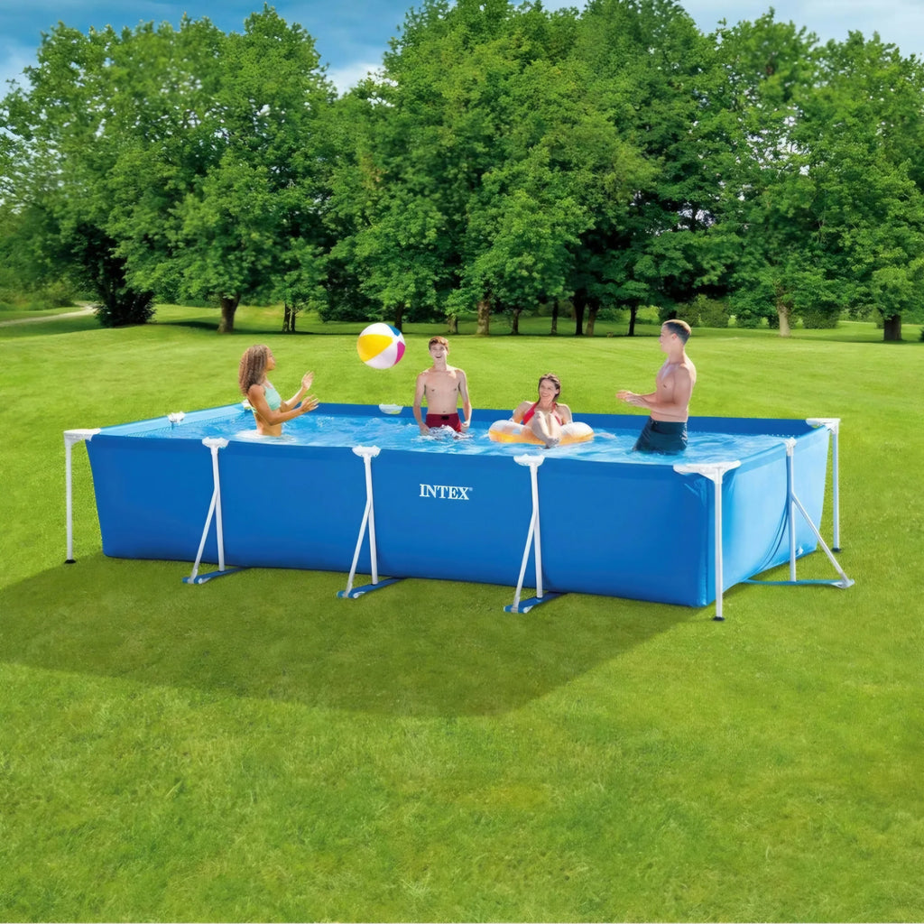 2026 2025 Intex Piscine Rectangulaire 450×220×84 cm – Cadre Acier Résistant, PVC 3 Couches, Édition Limitée