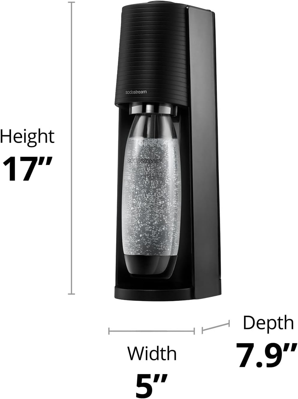 2026 2025 SodaStream Terra Machine à Eau Pétillante Bundle (Noir), avec CO2, Bouteilles Compatibles Lave-Vaisselle et Arômes Bubly Drops