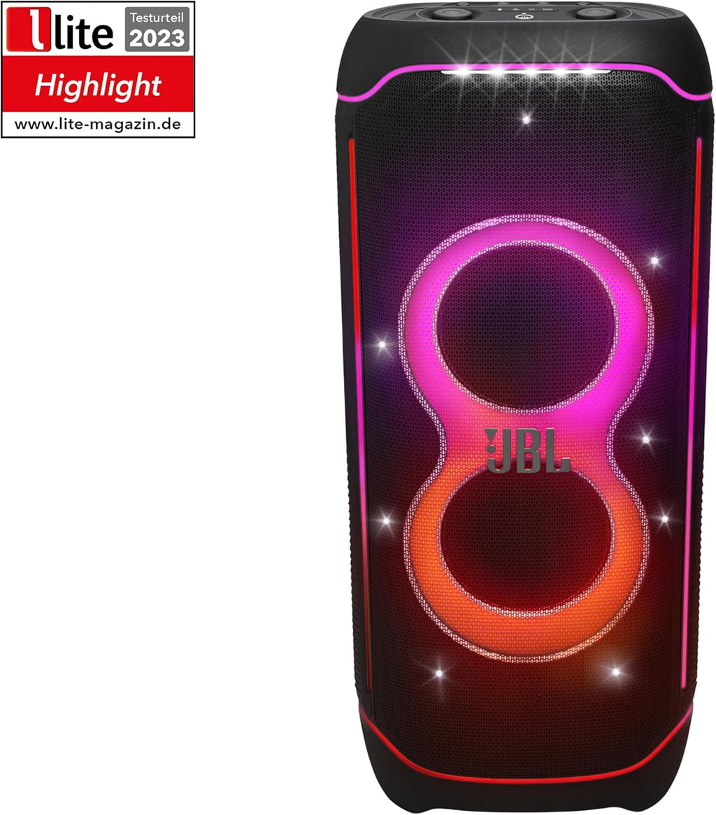 2026 PartyBox Club 120,Enceinte portable de soirée,poignée pliable ergonomique,jeu de lumières,12 heures d'autonomie,résistante aux éclaboussures IPX4,noir,Prise européenne (Type C) -
