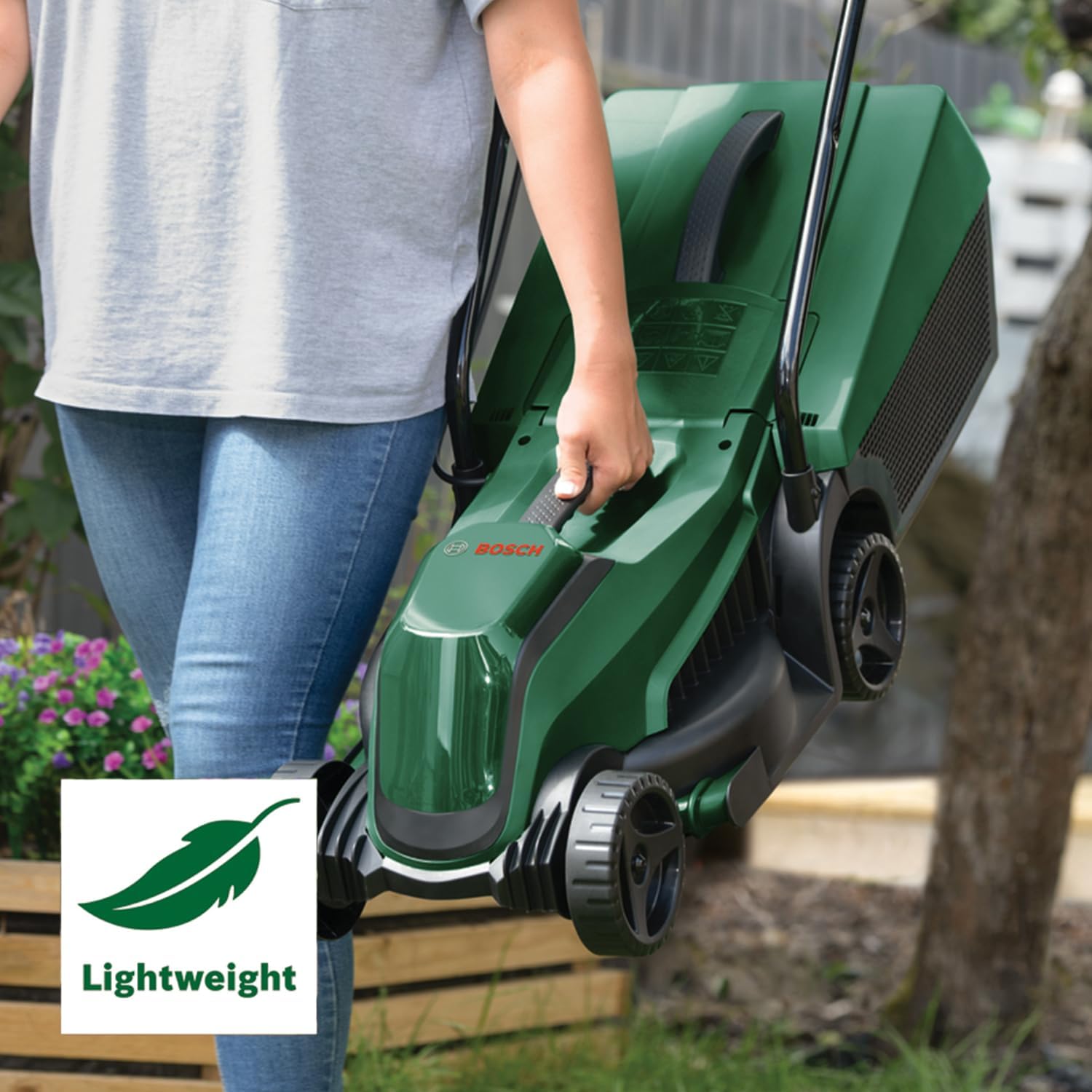 2026 Bosch tondeuse à gazon sans fil CityMower 18V-32-300 (18 V, 1x batterie 4,0 Ah, Moteur Brushless, largeur de coupe : 32 cm, tond jusqu’à 300 m², dans une boîte en carton)