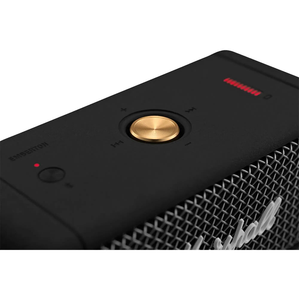 2026 2025 Enceinte Bluetooth portable Marshall EMBERTONBTBK Emberton – Son signature Marshall, étanche et compact, noir