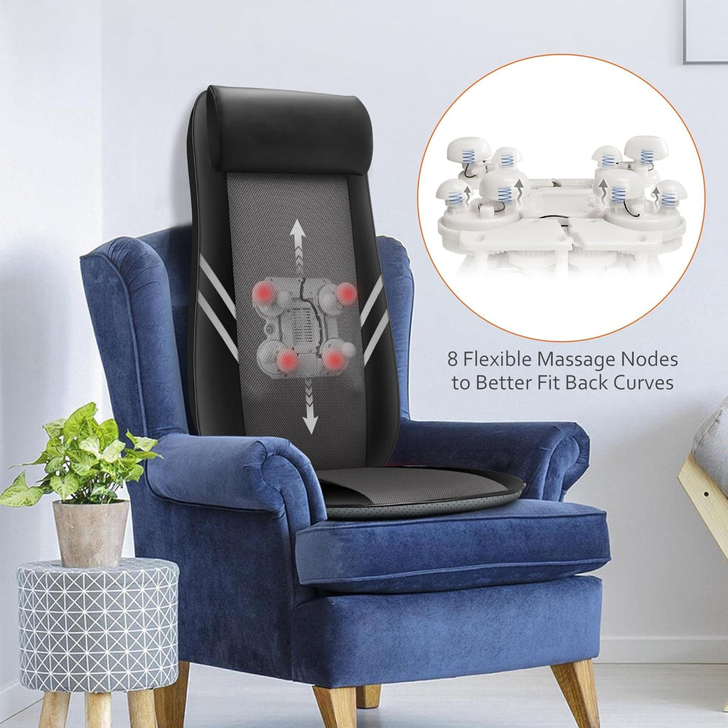 2026 2025 Coussin de Massage Shiatsu Snailax avec Chaleur – Coussin de Fauteuil Massant pour Dos, Massage Kneading pour Maison et Bureau