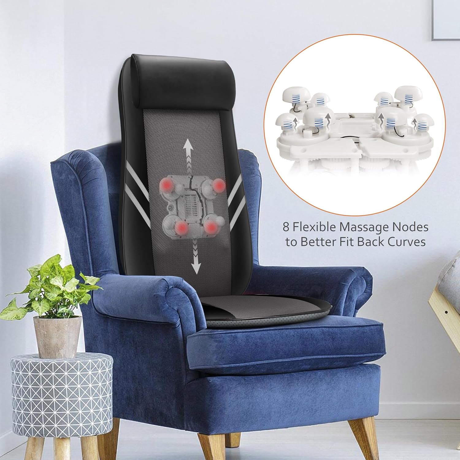 2026 2025 Coussin de Massage Shiatsu Snailax avec Chaleur – Coussin de Fauteuil Massant pour Dos, Massage Kneading pour Maison et Bureau