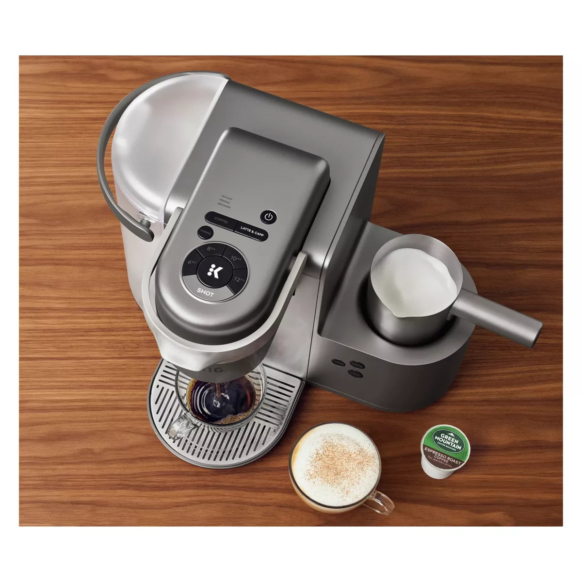 2026 2025 Keurig K-Café Édition Spéciale – Machine à Café à Dosettes K-Cup pour Café, Latte et Cappuccino, Finition Nickel