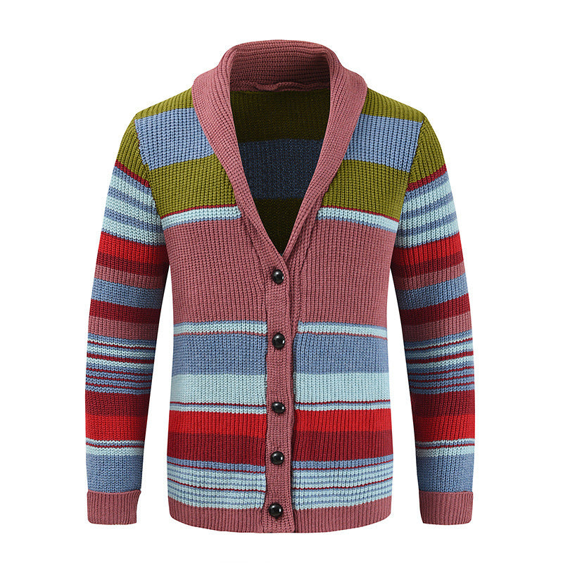 Gilet rayé en coton facile à porter confort moderne pour homme