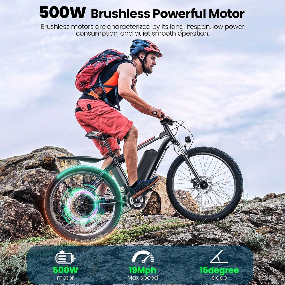 2026 Vélo Électrique 500W 26" pour Adultes avec Contrôle de Vitesse – Gocio
