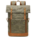 Men's Multifunctional Waterproof Leather Backpack Outdoor Travel Large Capacity - LAKD London